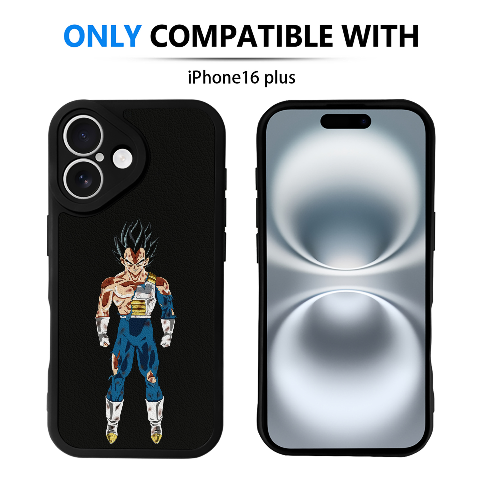 （画像用） ドラゴンボール ベジータ四世（Bejīta Yonsei）DRAGON BALL Vegeta IV 【iPhone 16シリーズ対応】シリコンスマホケース（レザー調） 材質：シリコン